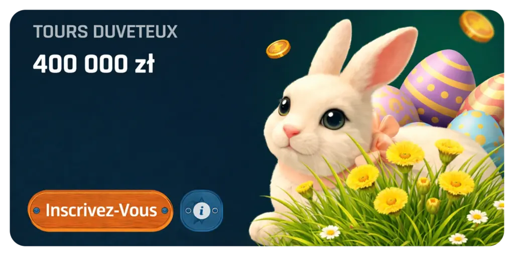Gagnez 400 000 zł avec tours duveteux sur Ringospin